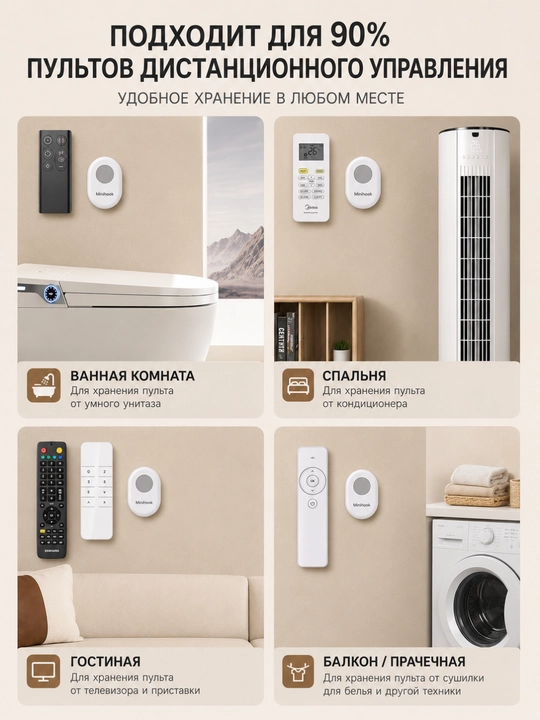 Магнитный держатель для пульта Minihook N42, настенный держатель с сильным магнитом