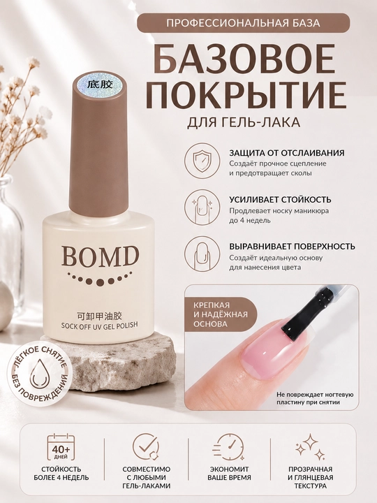 База для ногтей + топ для маникюра, 8 мл, 2 шт