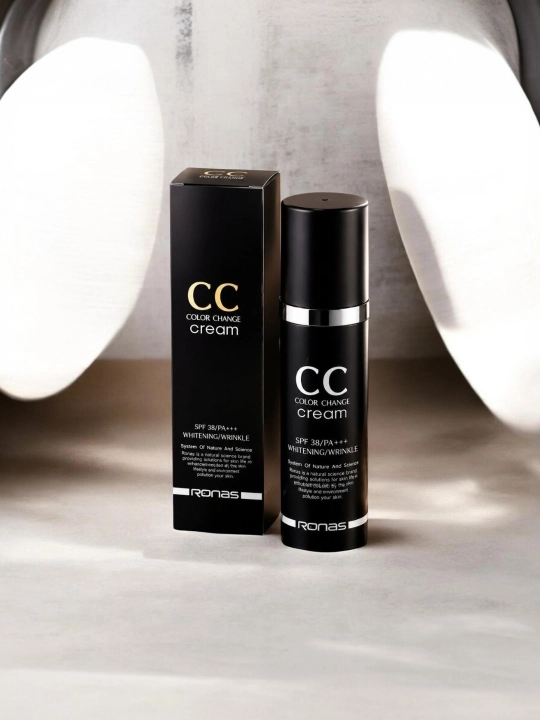 Ronas CC krem SPF 50, quyoshdan himoya, yuz uchun ton beruvchi krem, koreys kosmetikasi