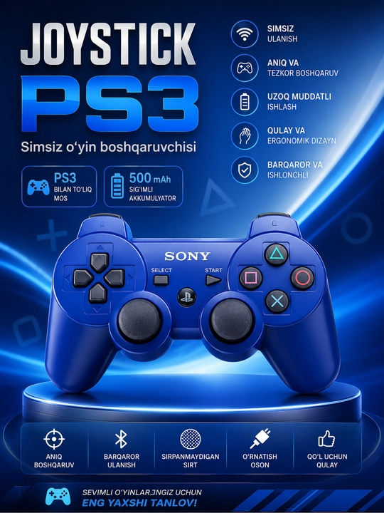 Беспроводной геймпад, Bluetooth джойстик DualShock 3, контроллер для Playstation 3 - 
