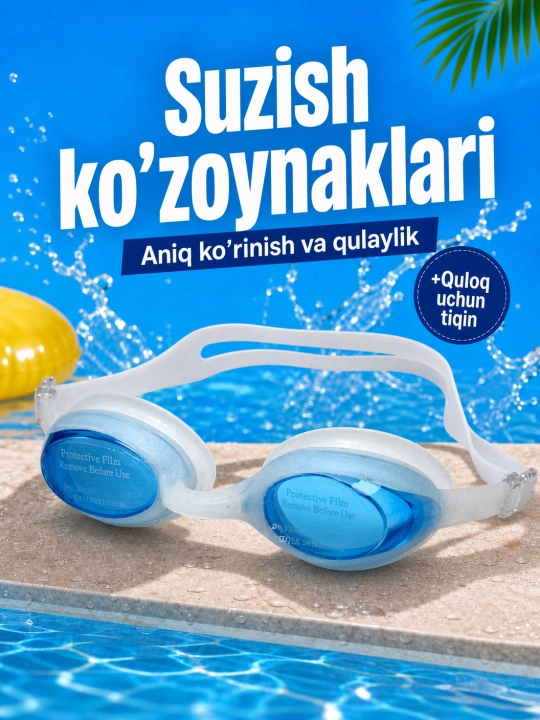 Suzish uchun ko‘zoynaklar, suv sporti turlari uchun berushli - 