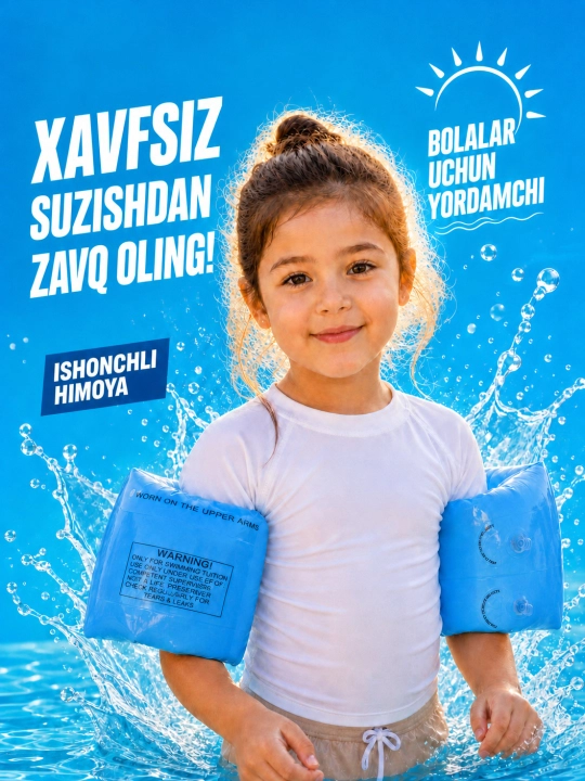 Bolalar uchun qo'l yenglari puflanadigan suzish mashg'ulotlari va suv o'yinlari uchun - 
