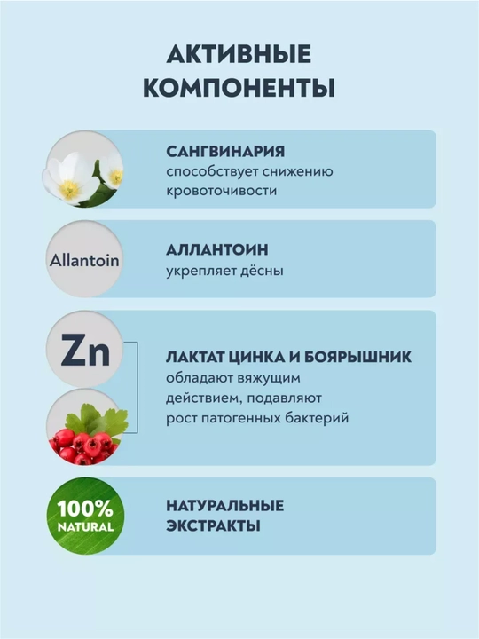 Зубная паста от кровоточивости десен, без фтора Active
