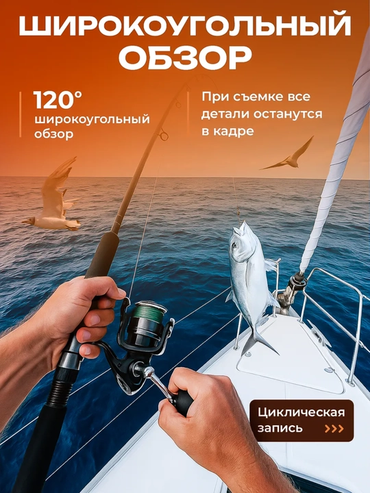 Magnitli mini ekshn-kamera Full HD 1080p Wi-Fi, 32 GB karta va mahkamlagichlar