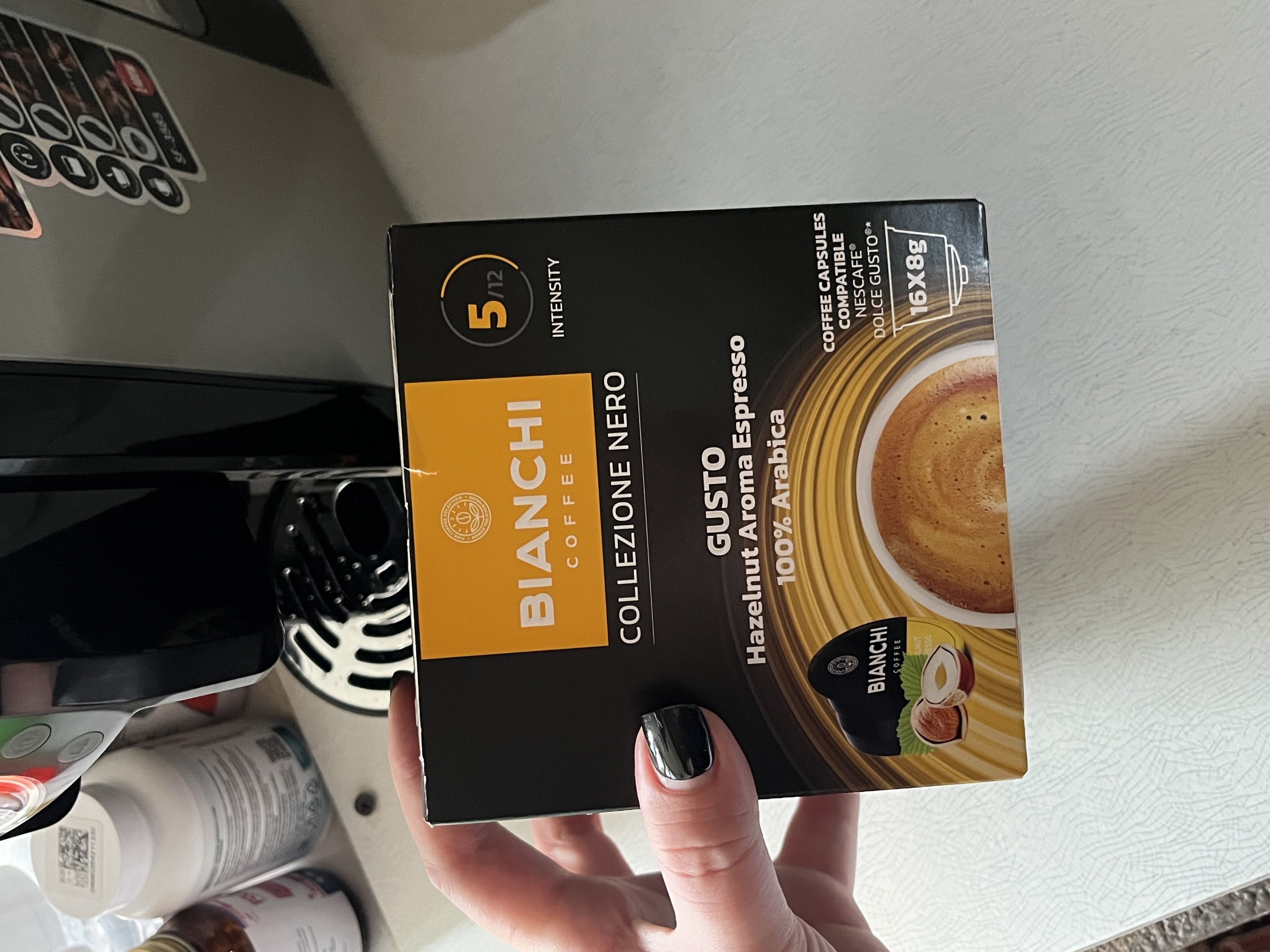 Qahva kapsulasi "Bianchi Gusto Hazelnut Aroma Espresso" 16 kapsula