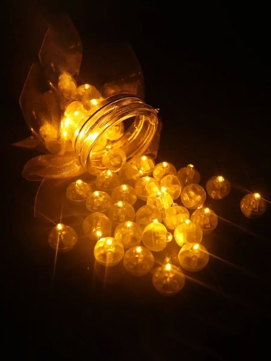 Mini LED yonadigan chiroqlar, bayram va ziyofat bezak chiroqlari, 10 dona