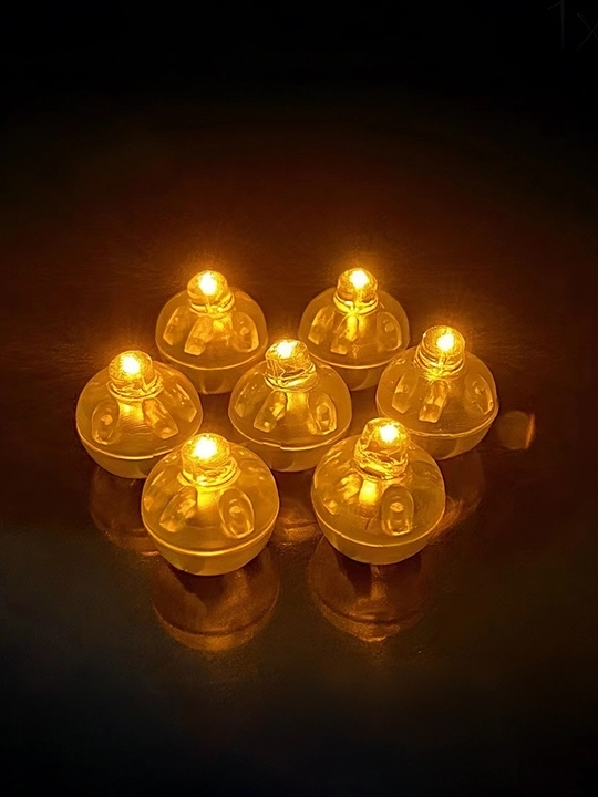 Mini LED yonadigan chiroqlar, bayram va ziyofat bezak chiroqlari, 10 dona