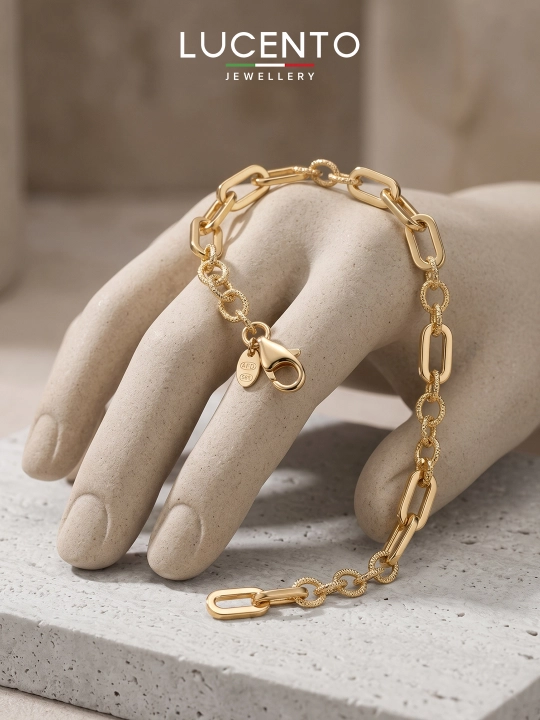585 проба золотое браслет Lucentojewellery