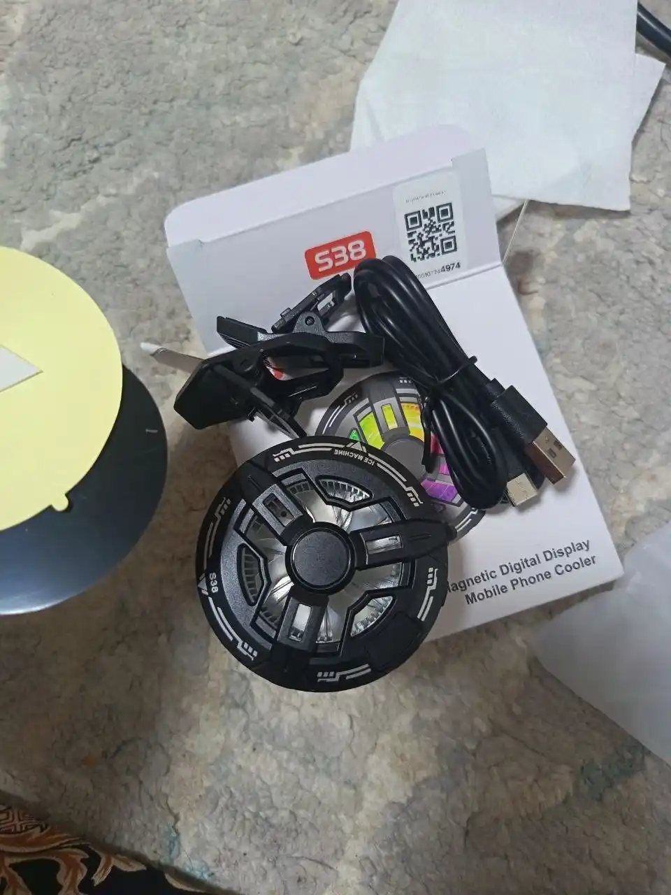 Telefon uchun sovutgich, RGB yoritgichi bilan,