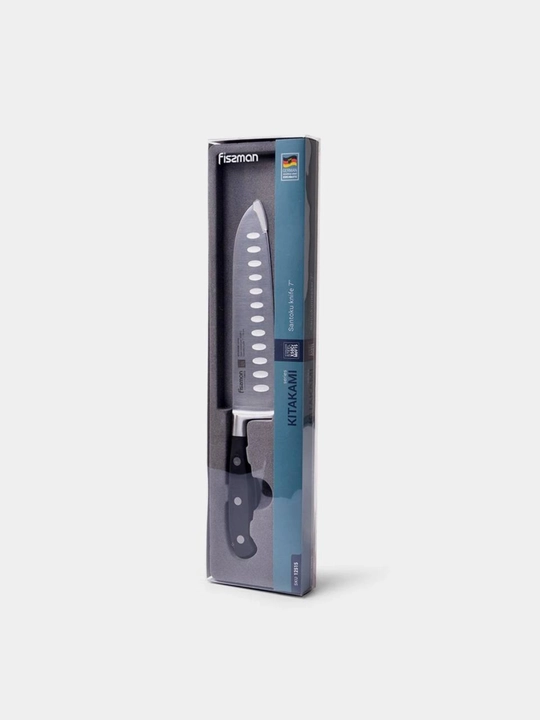 Кухонный нож Fissman KITAKAMI Santoku 17 см – Нержавеющая сталь - 