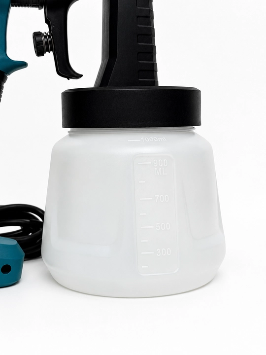 600 Vt quvvatli HVLP elektr bo‘yash pulti, 1000 ml hajmli bak