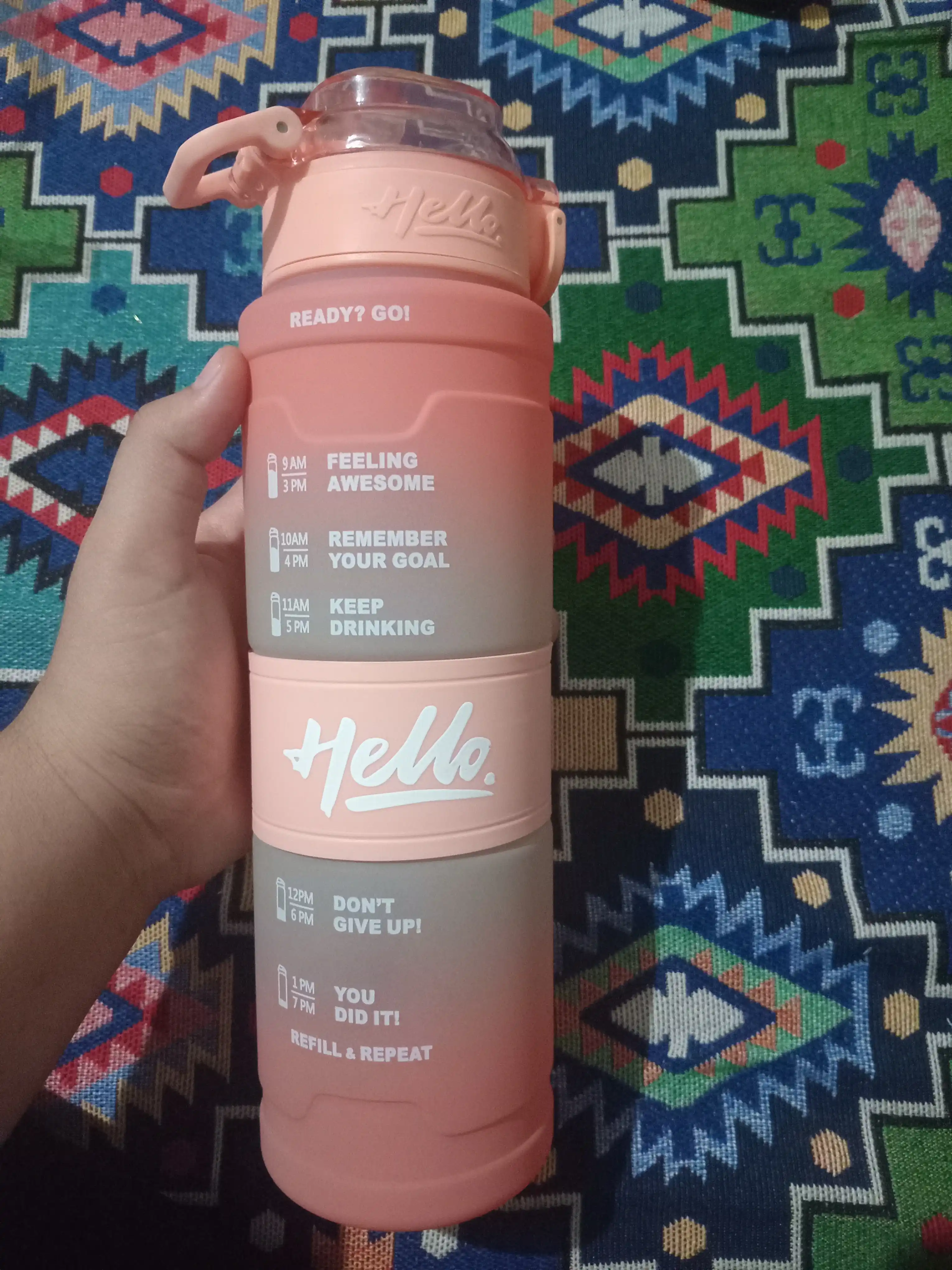 Suv idish, sheyker butilkalar, fitnes va kunlik sport uchun suv idish, 1000 ml matli