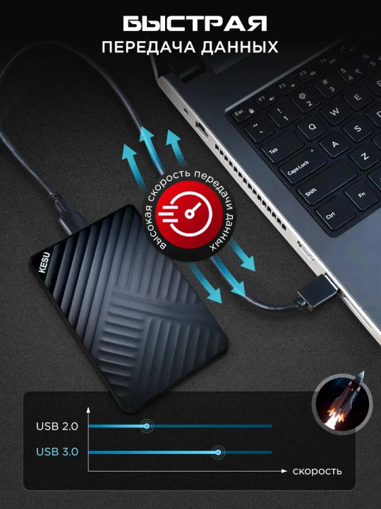 Tashqi qattiq disk HDD 500GB/1TB, USB 3.0, portativ