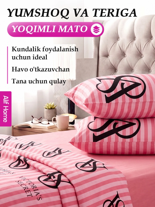 Choyshablar to'plami 3 tasi 1 da, ko'rpa va yostiq jildlari, prostiniya bilan