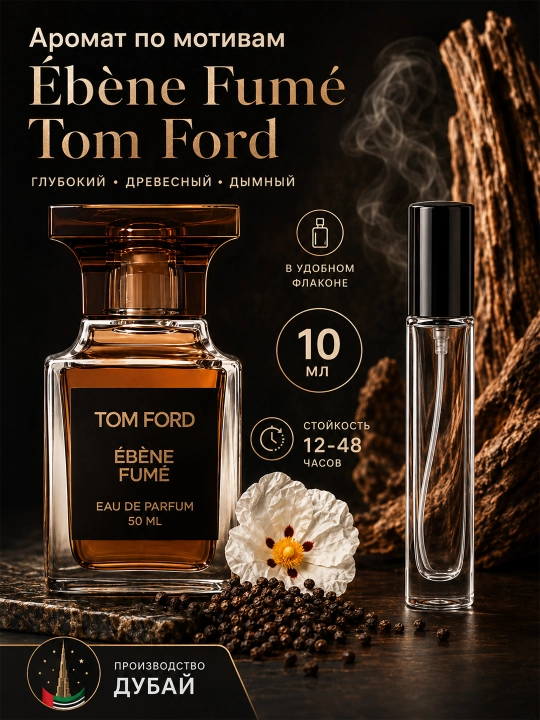 Парфюмерная вода Ebony Fume (Tom Ford Ebene Fume), 80 мл 10 мл, Дубай - 