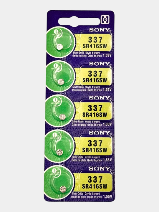 337 Батарейка Sony SR416SW 337 для приборов и Master Cards, 1 шт - 