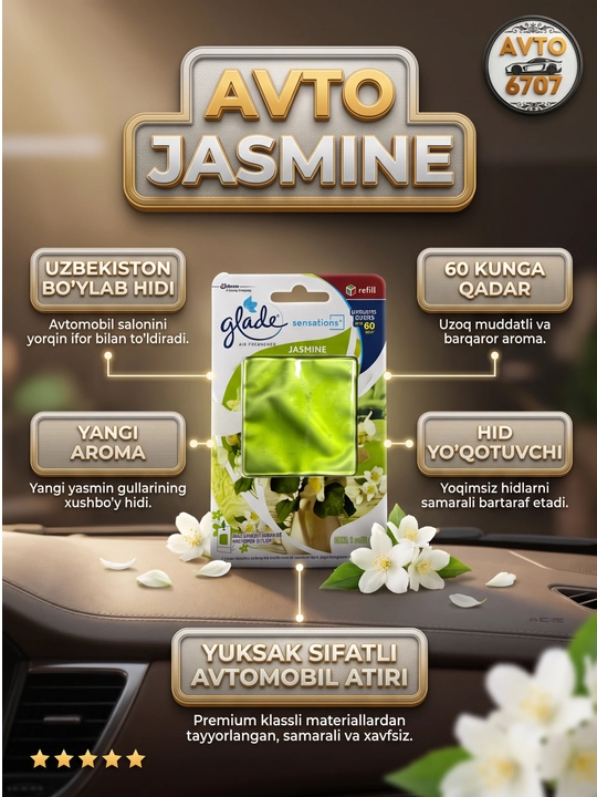 Glade Sensations avto va uy uchun gel aromatizator, 60 kunlik ifor