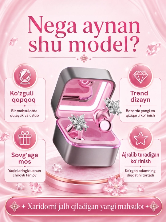 M161 OWS simsiz quloqchin, Bluetooth 6.0, ko‘zguli korpus, ayollar uchun naushnik