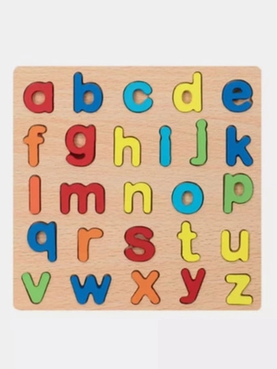 Montessori uslubidagi yog‘ochli rivojlantiruvchi boshqotirma — 5 xil model 20×20 cm - 