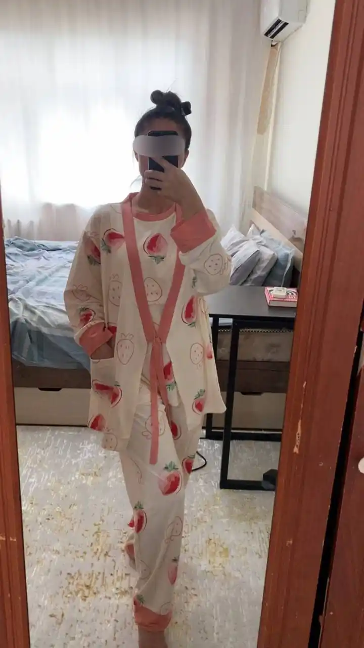 Пижама для беременных, пижама для кормящих мам, халат, туника, штаны