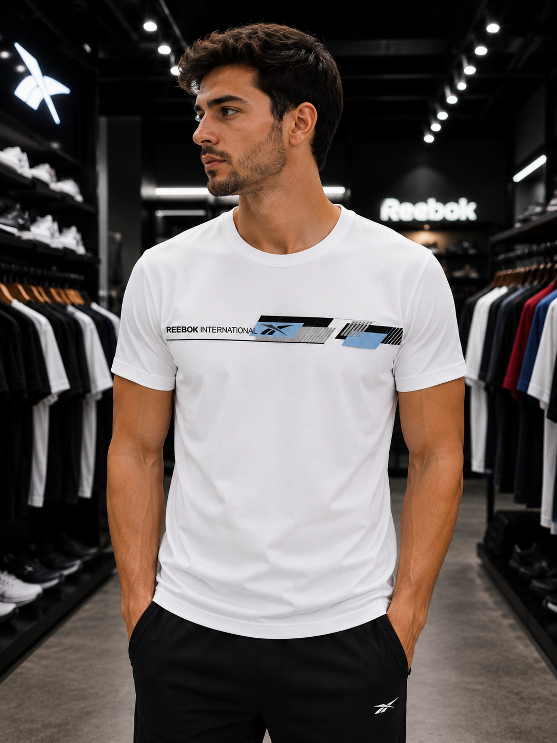 Reebok premium sifatli erkaklar futbolkasi