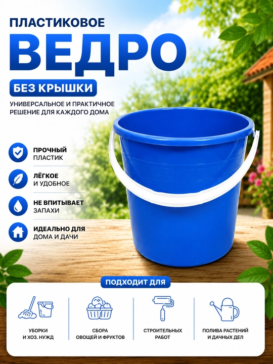 Plastik xo‘jalik chelaklari - 