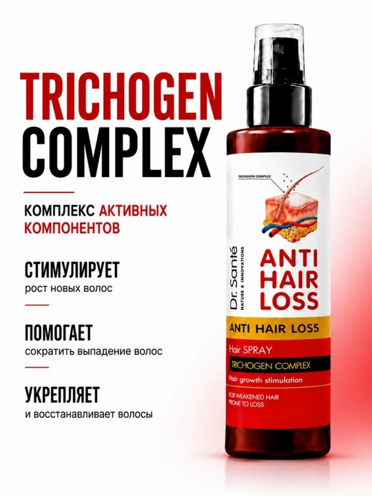 Soch spreyi, soch to‘kilishiga qarshi, soch o‘sishini rag‘batlantiruvchi, Anti Hair Loss