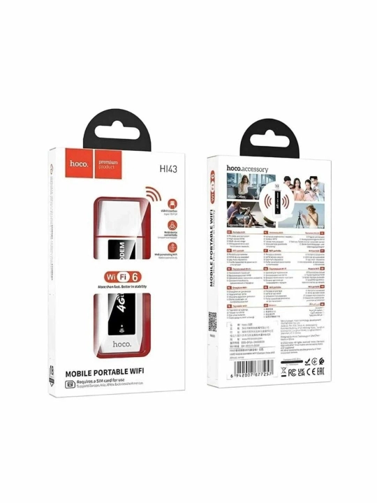 HOCO HI43 4G LTE USB Wi-Fi Modem Wi-Fi 6 Nano SIM 150 Mbit/s