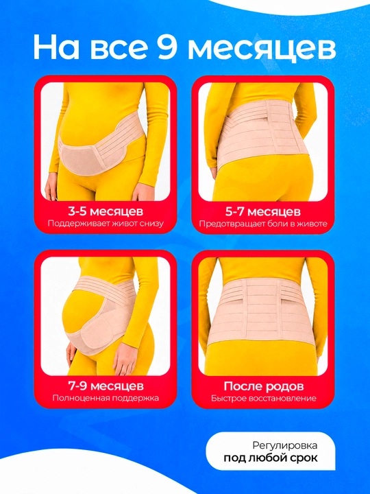 Бандаж для беременных 3в1, послеродовой пояс