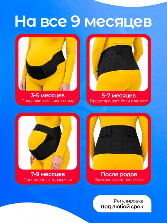 Бандаж для беременных 3в1, послеродовой пояс
