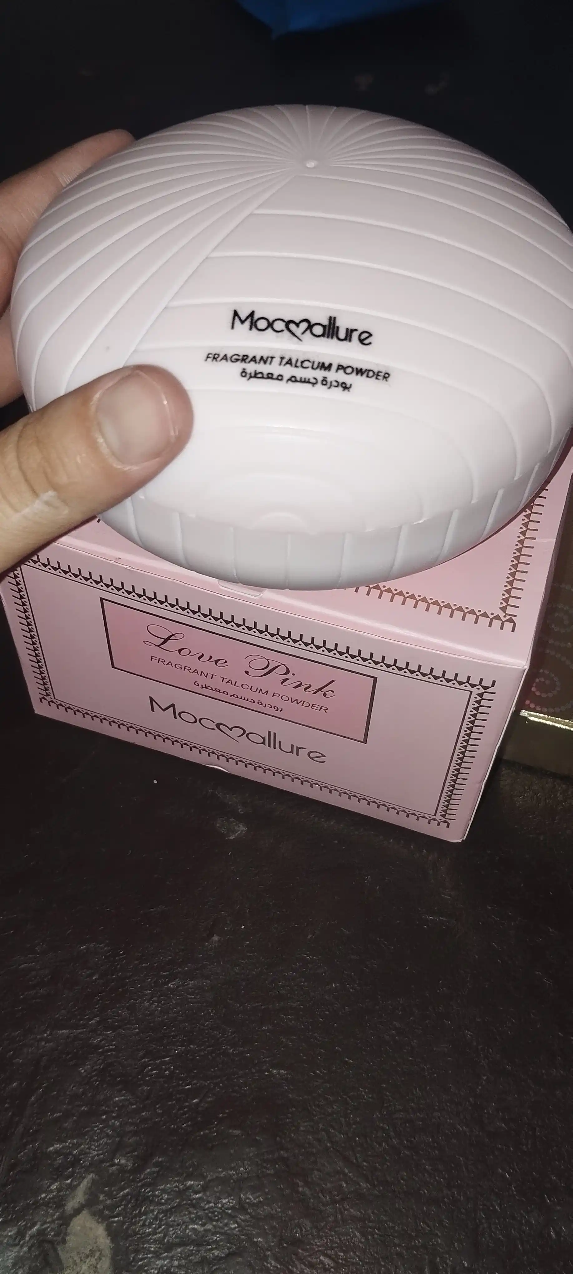 Ayollar uchun xushbo‘y talk, tana pudrasi Mocallure, 100 g