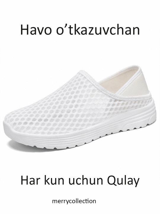 Ayollar uchun yozgi sliponlar, yengil va yumshoq