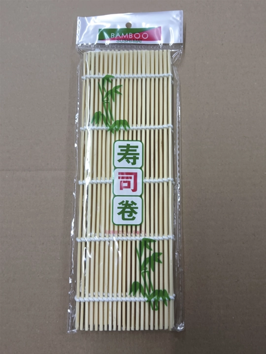 Sushi va roll tayyorlash uchun bambuk gilamcha 27×27 sm, 100% tabiiy bambuk, yashil