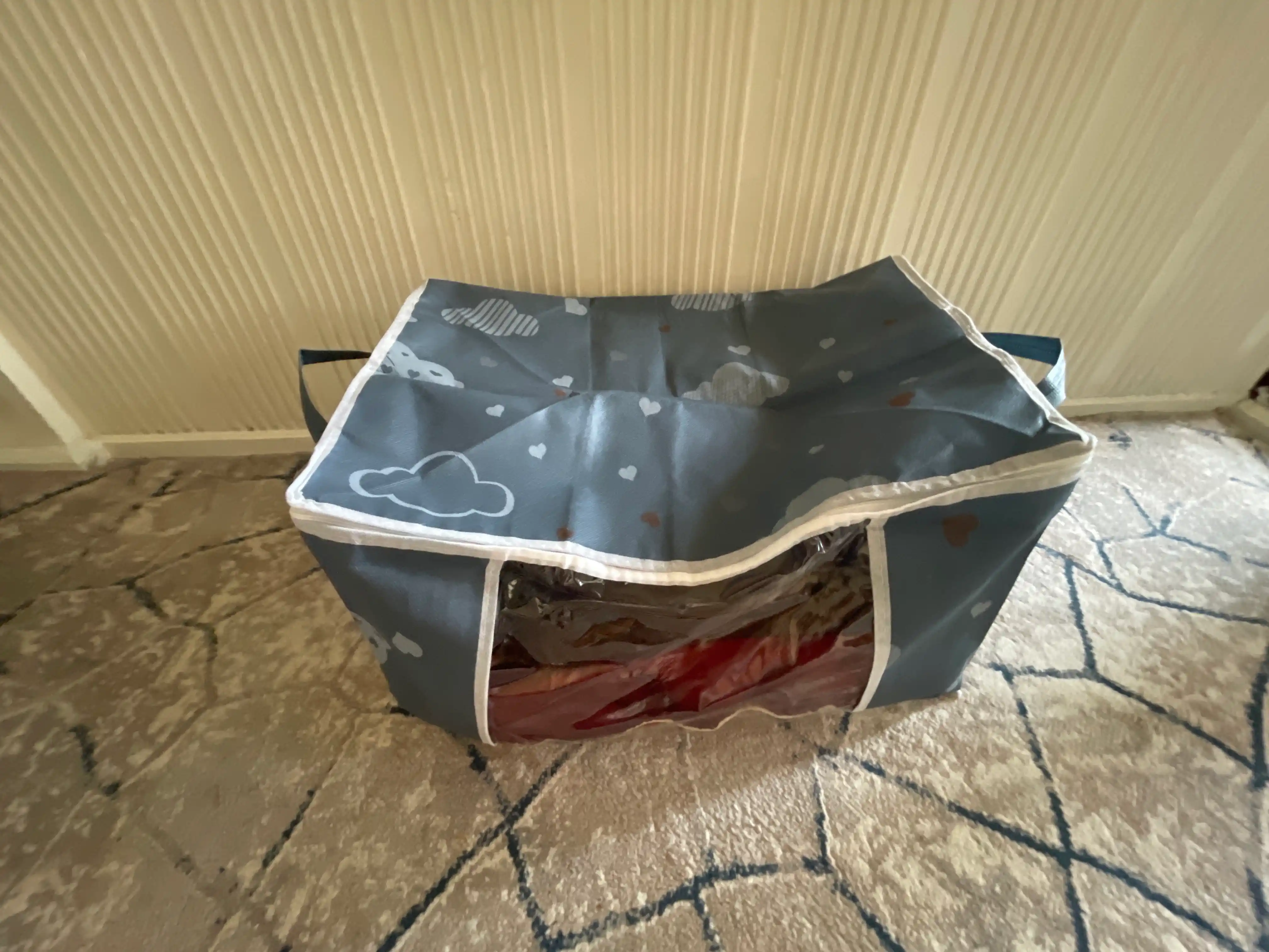Kiyim va ko‘rpa uchun organayzer, shaffof oynali saqlash g‘ilofi, 50L, 75L