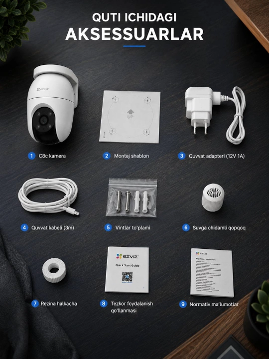 Камера видеонаблюдения C8C 1080P Wi-Fi PTZ