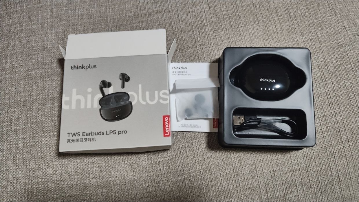 Lenovo LP5pro TWS simsiz quloqchinlar mikrofon bilan, bluetooth sport naushnik