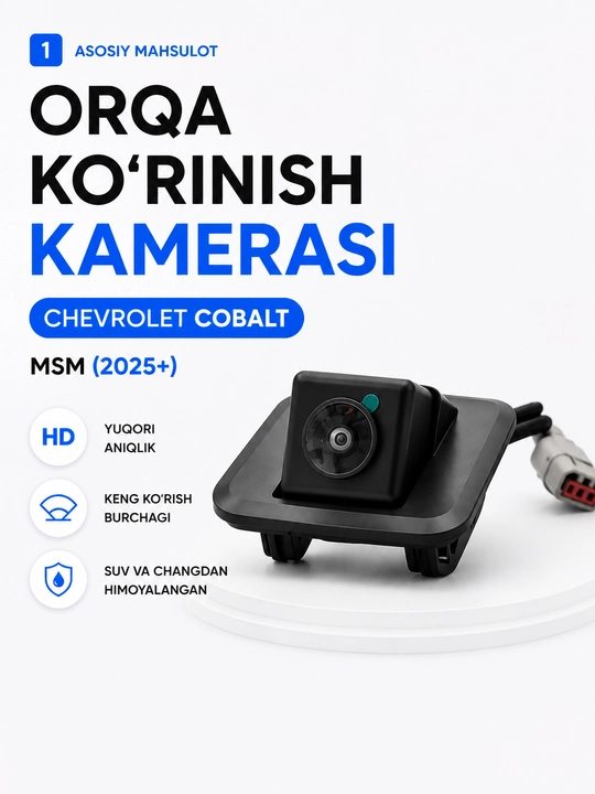 Chevrolet Cobalt MSM 2025+ uchun 2K orqa ko'rinish kamerasi, monitor uchun orqa kamera - 