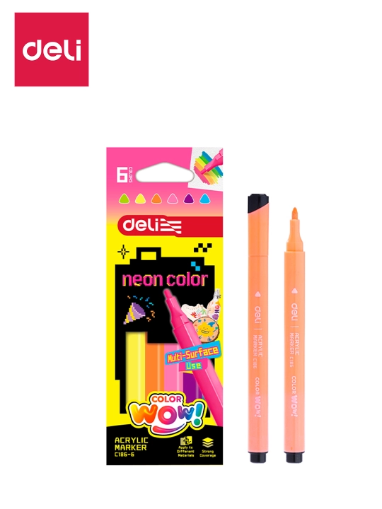 Deli akrilik marker, 6 dona EC186-6, 186-6-EC - 