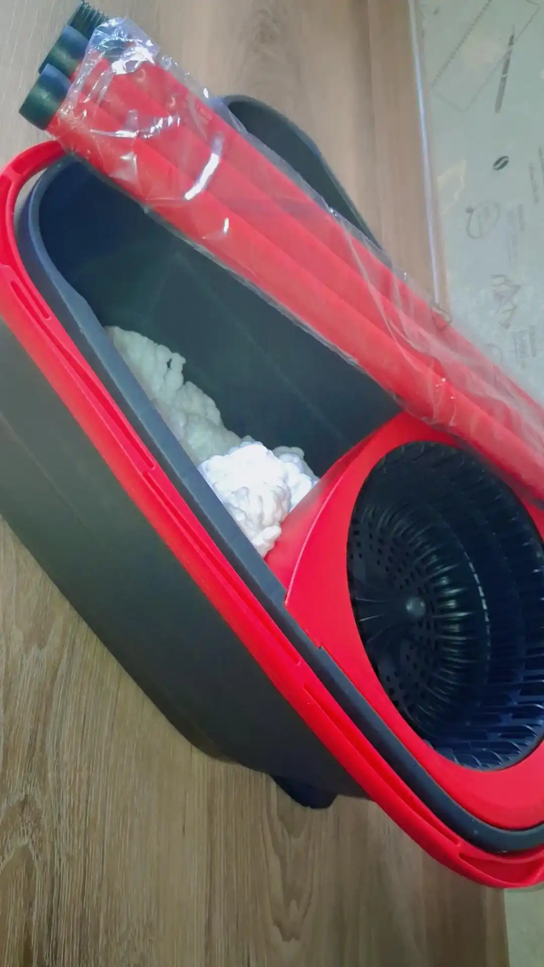 Vileda Turbo Smart chelak shvabra, aylanadigan, nam tozalash uchun, mikrofiberli