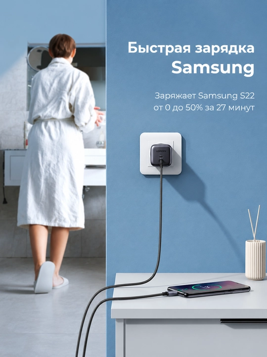 UGREEN CD294 45W 2xUSB-C GaN tarmoq zaryadlovchi qurilma