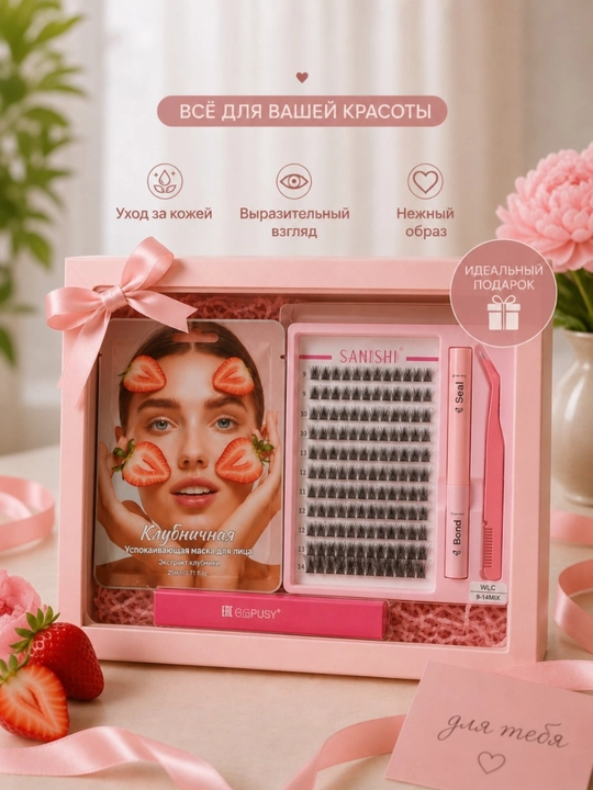 Накладные ресницы для женщин и девушек, накладные ресницы, косметический набор - 