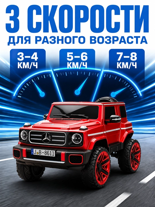 Детский электромобиль Premium 24V 4×4, 4 мотора 550, Bluetooth, APP, LED
