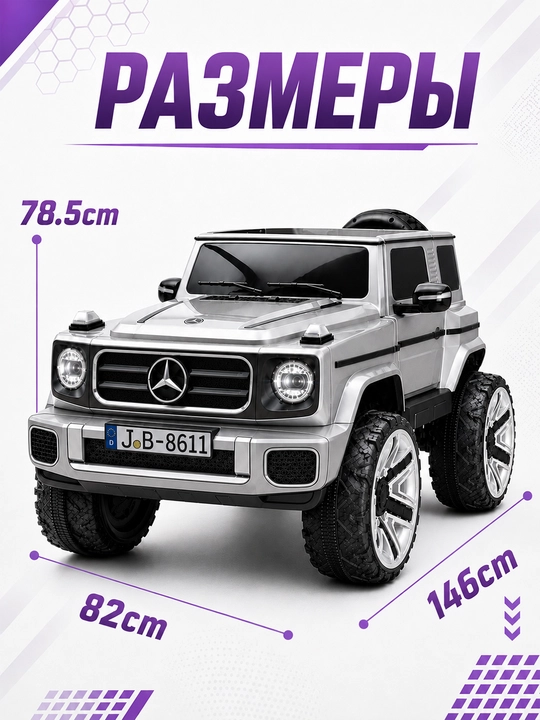 Детский электромобиль Premium 24V 4×4, 4 мотора 550, Bluetooth, APP, LED
