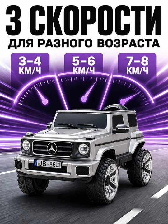 Детский электромобиль Premium 24V 4×4, 4 мотора 550, Bluetooth, APP, LED
