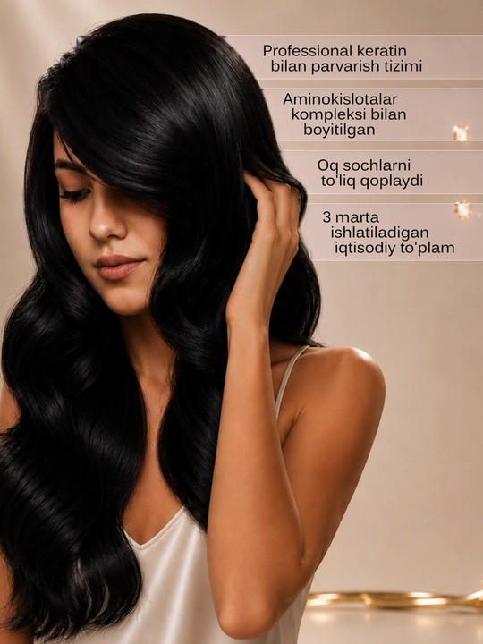 Kerasys Color Lab koreys soch bo‘yog‘i, ammiaksiz, sulfatsiz