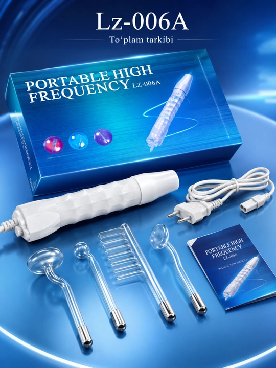 Portable High Frequency LZ-006A kosmetologik apparat, dog‘ va sepkil parvarishi uchun