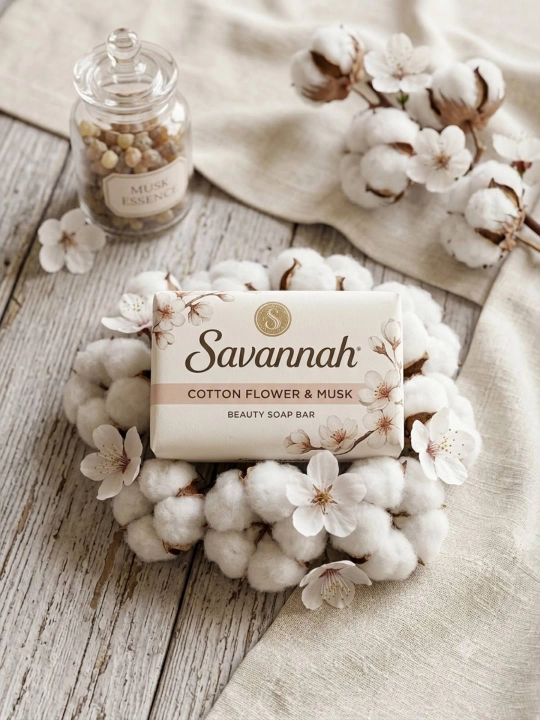 Savannah "Paxta guli va mushk" kosmetik sovuni - 