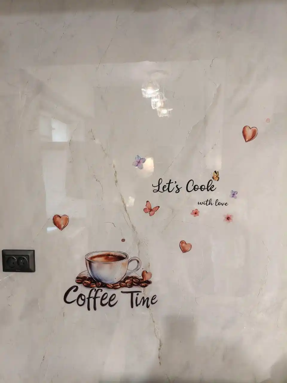 Интерьерная наклейка Coffee Time - размер: 28x38 см