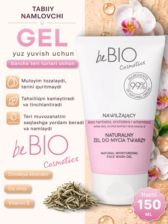 BeBIO Natural Moisturizing yuvish geli, 150 ml