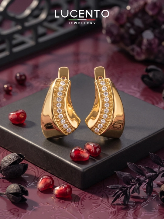 Женские золотые серьги 585 пробы